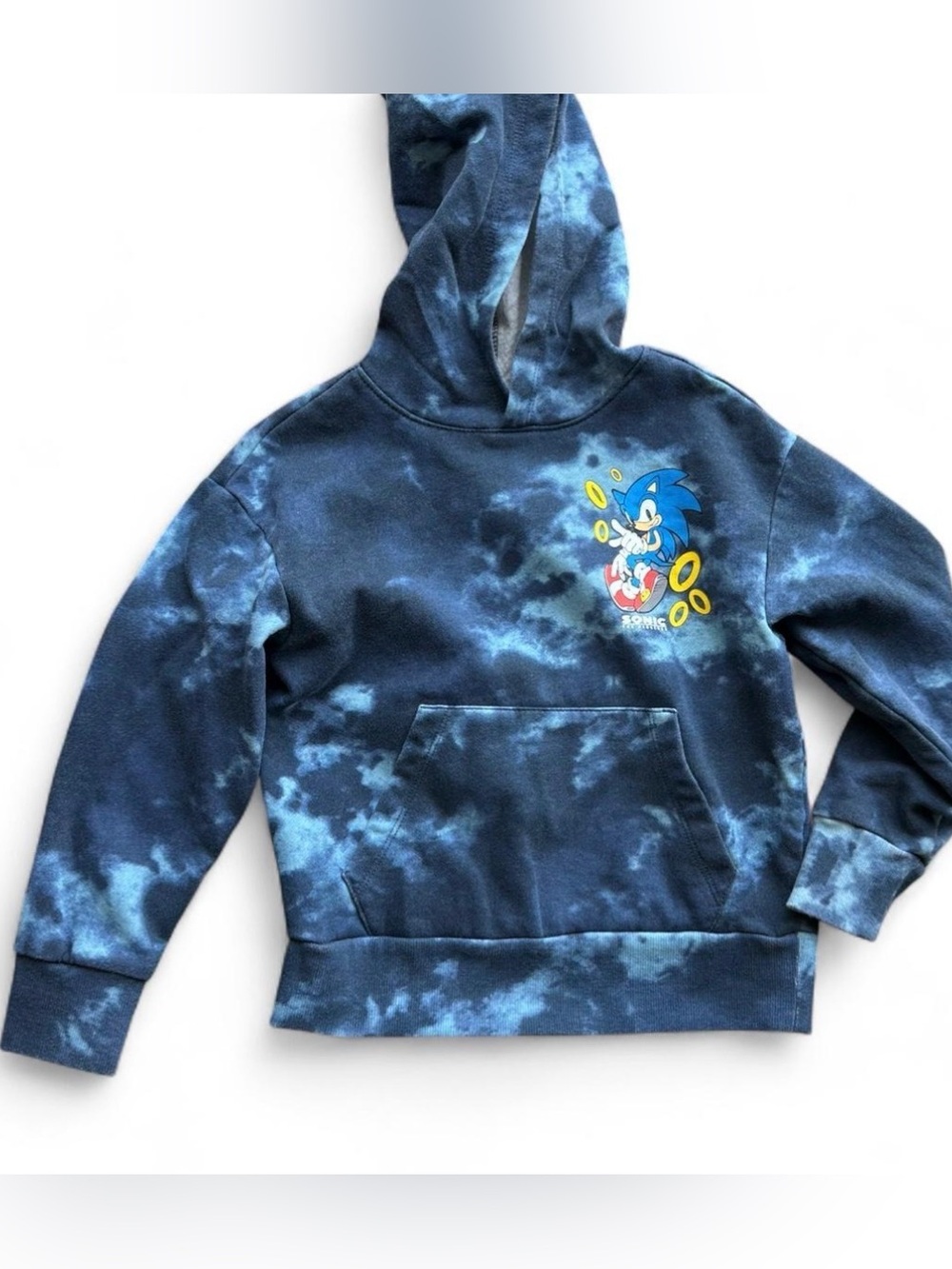 Kids Sonic Tie-Dye Navy & Light Blue Hoodie